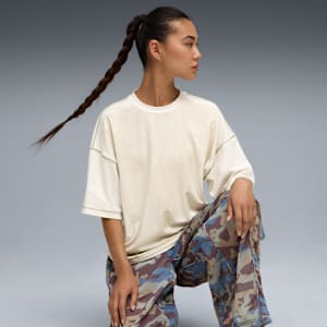 Yona Women's Patterned Tee, PUMA White, extralarge