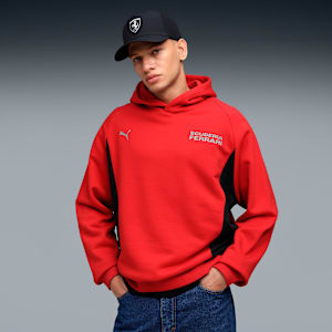 Ferrari Men's Regular Fit Lifestyle Hoodie, Rosso Corsa, extralarge-IND