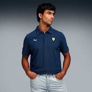 Ferrari Sportswear Men's Regular Fit Polo, Persian Blue, extralarge-IND
