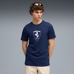 Ferrari Tonal Shield Tee Men, Persian Blue, extralarge