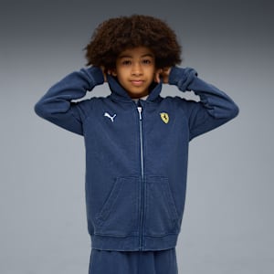 Scuderia Ferrari Sportswear Hooded Sweat Jacket Youth, Persian Blue, large