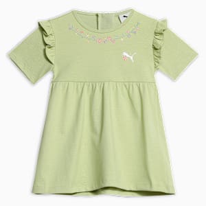 FLOWER FARM Girls Knee-Length Casual Dress, Pistachio Green, extralarge-IND