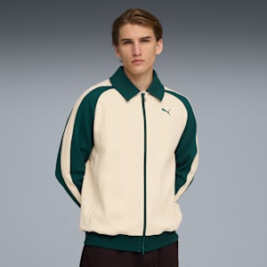 T7 Relaxed Track Jacket Unisex, Alpine Snow-Green Terrain, extralarge