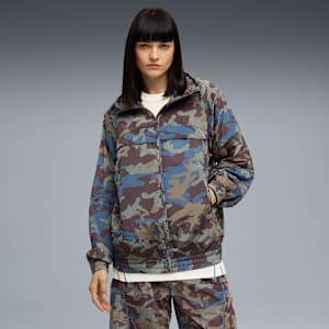 CLRT All-Over Print Ripstop Jacket Unisex, Raisin, extralarge