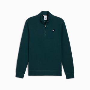 PUMA x REIGNING CHAMP CLOUDSPUN Fleece Quarter-Zip Top Men, Green Terrain, extralarge-GBR