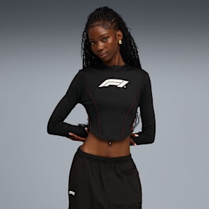 F1® Wmns LR LS Corset Top Women, PUMA Black, extralarge
