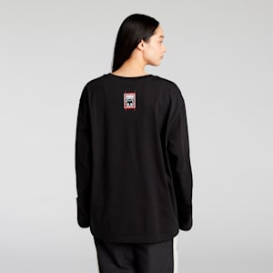 ユニセックス NEKO-san x DYLAN グラフィック 長袖 Tシャツ, PUMA Black, extralarge-JPN