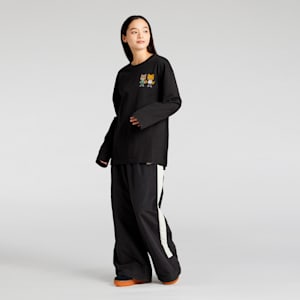ユニセックス NEKO-san x DYLAN グラフィック 長袖 Tシャツ, PUMA Black, extralarge-JPN