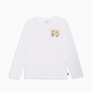 ユニセックス NEKO-san x DYLAN グラフィック 長袖 Tシャツ, PUMA White, extralarge-JPN