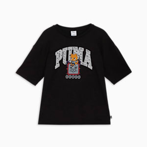 ユニセックス NEKO-san x DYLAN プーマ グラフィック オーバー 半袖 Tシャツ, PUMA Black, extralarge-JPN