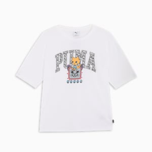 ユニセックス NEKO-san x DYLAN プーマ グラフィック オーバー 半袖 Tシャツ, PUMA White, extralarge-JPN