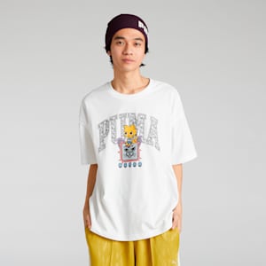 ユニセックス NEKO-san x DYLAN プーマ グラフィック オーバー 半袖 Tシャツ, PUMA White, extralarge-JPN