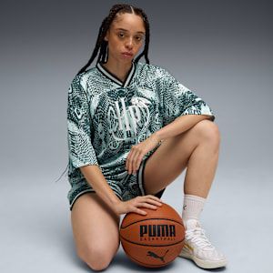 PUMA HOOPS x HARRY POTTER™ Jersey Women, Green Terrain-AOP, extralarge