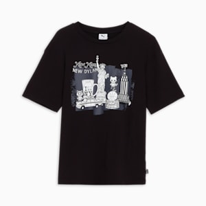 ユニセックス NEKO-san x DYLAN NY グラフィック 半袖 Tシャツ, PUMA Black, extralarge-JPN