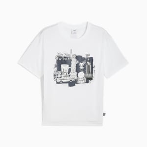 ユニセックス NEKO-san x DYLAN ワンポイント 半袖 スリム Tシャツ, PUMA White, extralarge-JPN