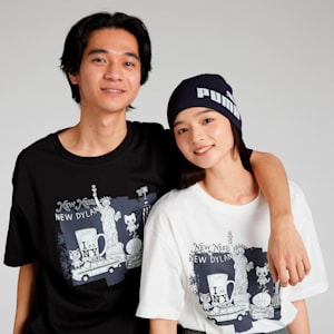 ユニセックス NEKO-san x DYLAN ワンポイント 半袖 スリム Tシャツ, PUMA White, extralarge-JPN