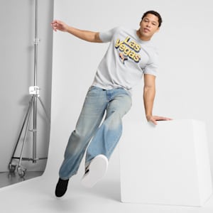 Camiseta estampada para hombre con patrón Las Vegas, Flat Light Gray, extralarge