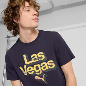 Las Vegas Pattern Men's Graphic Tee, New Navy, extralarge