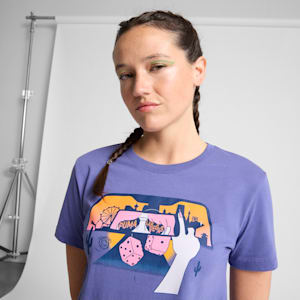 Playera para mujer Las Vegas Mirror, Blue Crystal, extralarge