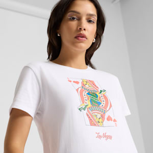 Las Vegas Card Graphics Women's Tee, PUMA White, extralarge
