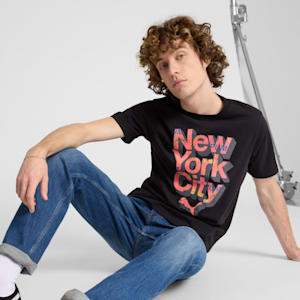 Camiseta estampada para hombre NYC Flagship, PUMA Black, extralarge