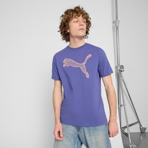 NYC Flagship PUMA Cat Men's Tee, Blue Crystal, extralarge