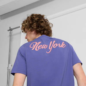 NYC Flagship PUMA Cat Men's Tee, Blue Crystal, extralarge