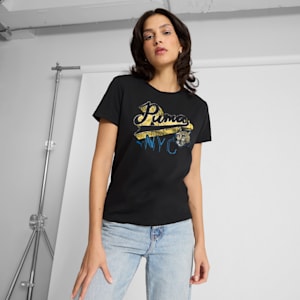 NYC Flagship Remix Women's Tee, PUMA Black, extralarge