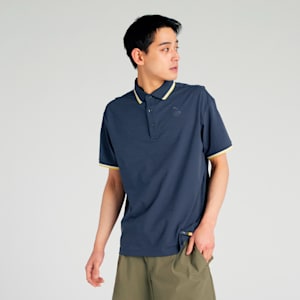 メンズ ゴルフ FOG リブ カラー 半袖 ポロシャツ, Strong Gray, extralarge-JPN