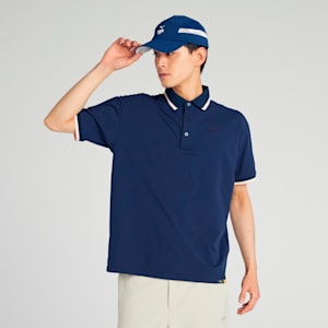 メンズ ゴルフ FOG リブ カラー 半袖 ポロシャツ, Deep Navy, extralarge-JPN