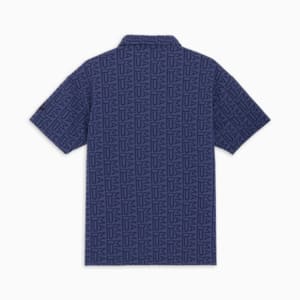 メンズ ゴルフ FOG ジャガード AOP 半袖 ポロシャツ, Deep Navy, extralarge-JPN