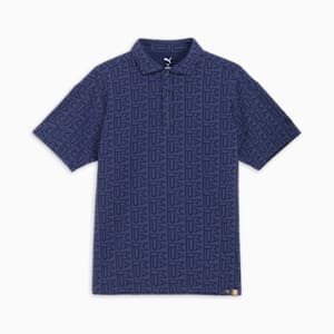 メンズ ゴルフ FOG ジャガード AOP 半袖 ポロシャツ, Deep Navy, extralarge-JPN