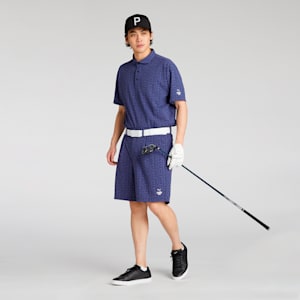メンズ ゴルフ FOG ジャガード AOP 半袖 ポロシャツ, Deep Navy, extralarge-JPN