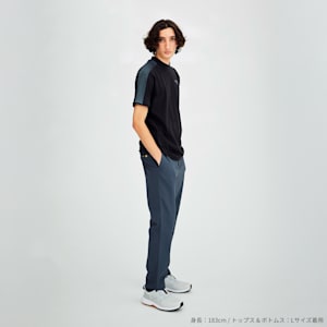 メンズ ゴルフ PF テック ライン 3D モックネック 半袖 シャツ, PUMA Black, extralarge-JPN