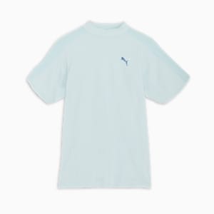 メンズ ゴルフ PF テック ライン 3D モックネック 半袖 シャツ, Peaceful Blue, extralarge-JPN
