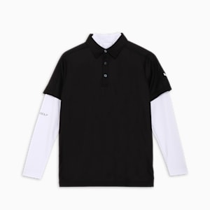 メンズ ゴルフ SB バック プリント インナーセット ポロシャツ, PUMA Black, extralarge-JPN