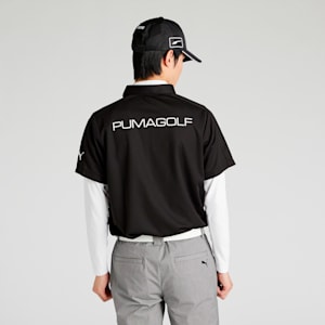 メンズ ゴルフ SB バック プリント インナーセット ポロシャツ, PUMA Black, extralarge-JPN