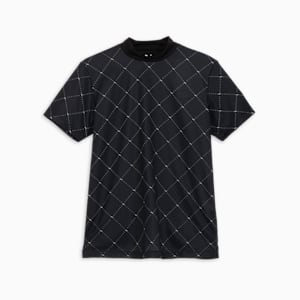 メンズ ゴルフ SB アーガイル AOP モックネック 半袖 シャツ, PUMA Black, extralarge-JPN