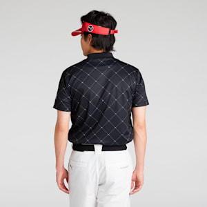 メンズ ゴルフ SB アーガイル AOP モックネック 半袖 シャツ, PUMA Black, extralarge-JPN