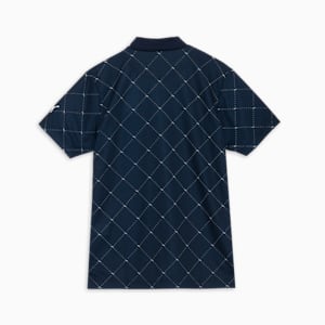 メンズ ゴルフ SB アーガイル AOP モックネック 半袖 シャツ, Deep Navy, extralarge-JPN