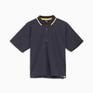 ウィメンズ ゴルフ FOG リブ カラー 半袖 ポロシャツ, Strong Gray, extralarge-JPN