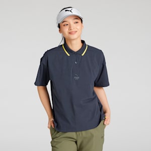 ウィメンズ ゴルフ FOG リブ カラー 半袖 ポロシャツ, Strong Gray, extralarge-JPN