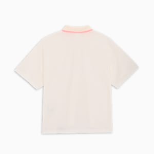 ウィメンズ ゴルフ FOG リブ カラー 半袖 ポロシャツ, Warm White, extralarge-JPN