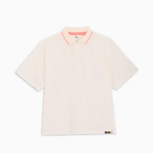 ウィメンズ ゴルフ FOG リブ カラー 半袖 ポロシャツ, Warm White, extralarge-JPN