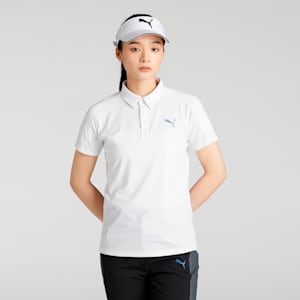 ウィメンズ ゴルフ PF テック ライン 半袖 ポロシャツ, White Glow, extralarge-JPN