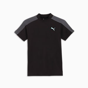 ウィメンズ ゴルフ PF テック ライン 3D モックネック 半袖 シャツ, PUMA Black, extralarge-JPN