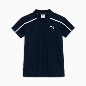 ウィメンズ ゴルフ SB バックプリント ライン 半袖 ポロシャツ, Deep Navy, extralarge-JPN