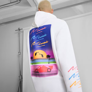 Sudadera estampada con capucha para hombre Scuderia Ferrari Miami Limited Edition, PUMA White, extralarge