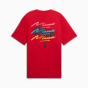 Playera estampada para hombre Scuderia Ferrari Miami Limited Edition, Dark Crimson, extralarge
