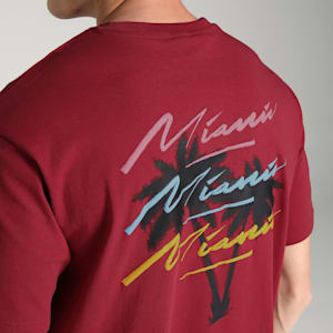 Scuderia Ferrari Miami Men's Graphic Relaxed Fit Tee, Dark Crimson, extralarge-IND